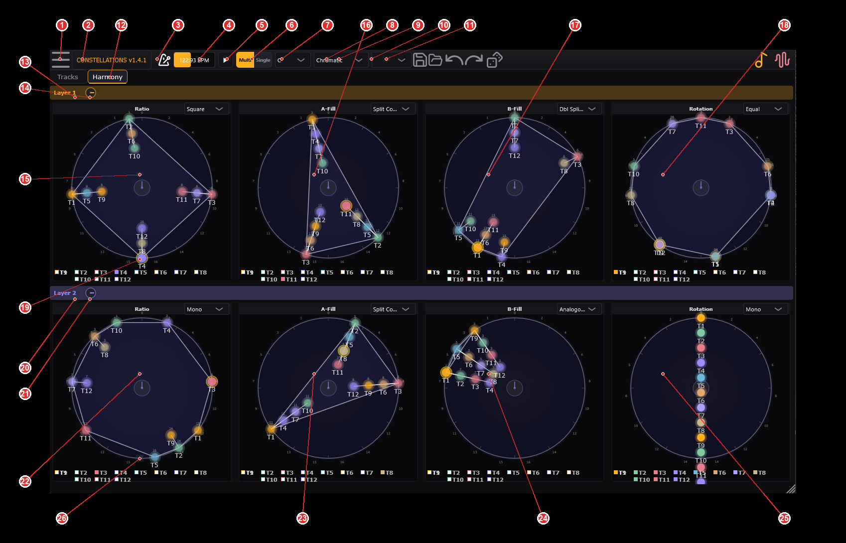 Harmony — Constellations view